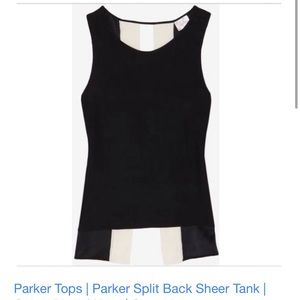 Parker silk open back top